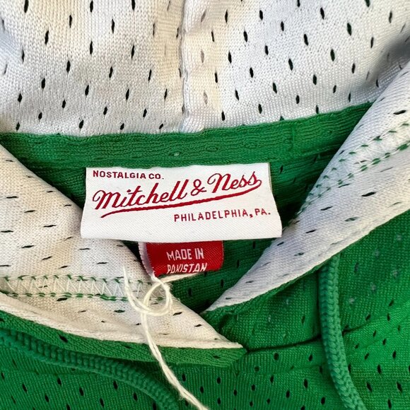 Mitchell & Ness Authentic Jersey Celtics Larry Bird Short Sleeve Hoodie Sz 4XLT - Picture 7 of 14